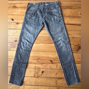 True Religion Skinny Jeans Washed Gray 100% Cotton Made in USA Size 28